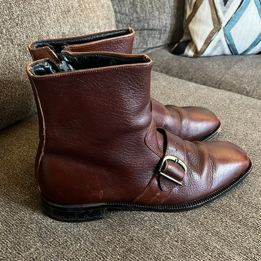 Bostonian Vintage Brown Ankle Leather‎ boots Size 8.5